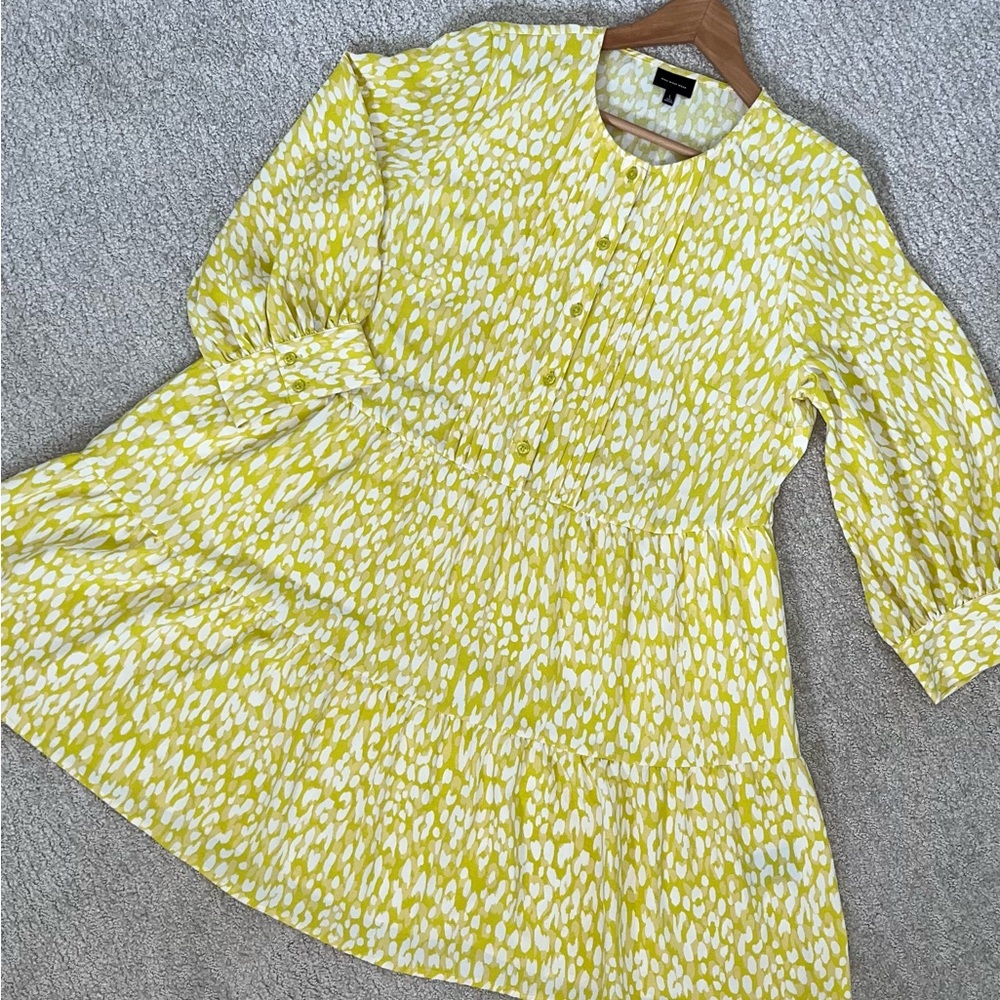 Women’s Yellow & White Short Dress Large